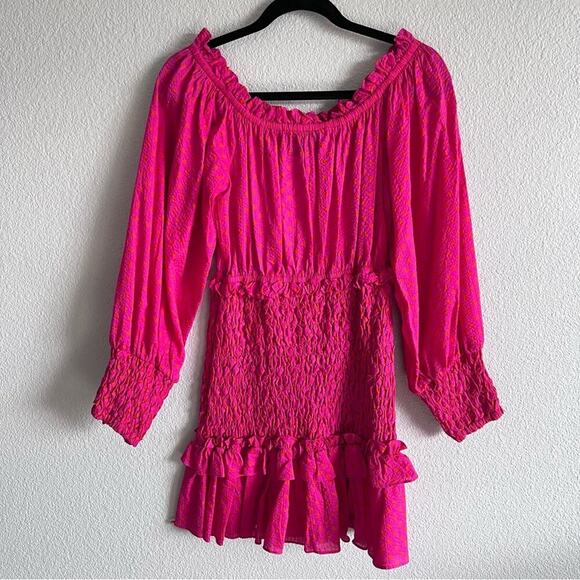 Alexis Marilena Smocked Off-Shoulder Blouson-Sleeve Dress - Picture 6 of 11